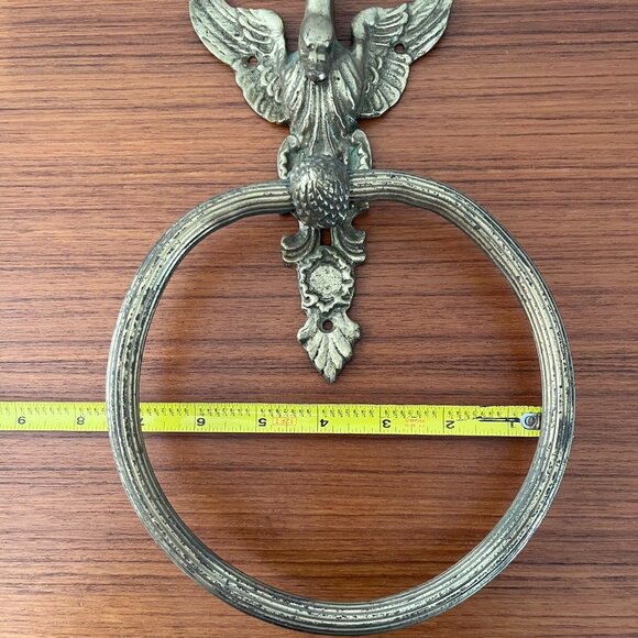 Vintage Brass Eagle Towel Ring - Picture 4 of 4